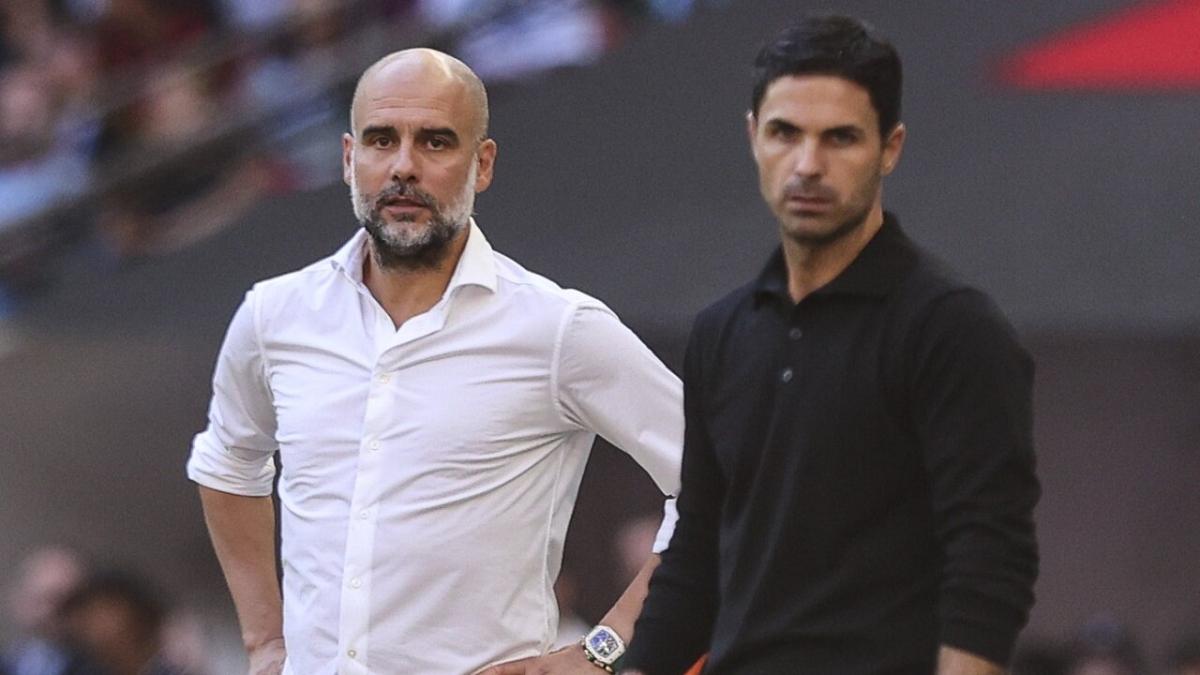 Pep Guardiola and Mikel Arteta 
